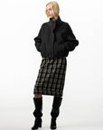 CUBIC | Relaxed Wool Cropped Jacket in Dark Grey