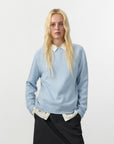 CUBIC | Wool Relaxed Crewneck Sweater in Sky Blue