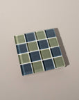 Subtle Art Studios | Glass Tile Coaster in Dusted Moss