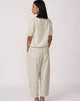LAUDE the Label | Barrel Leg Corduroy Pant in Ivory
