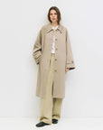 Mod Ref | Serena Pointed Collar Trench in Beige