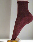 KLUE | Glitter Lurex socks in Red