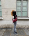 Mas1 | Bruna Leather Crossbody in Garnet