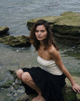 LA RELAXED - Pointelle Tube Top: Creme / S - Hey Jude