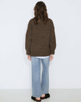 CUBIC | Alpaca Knit V-Neck Jumper in Saddle Brown