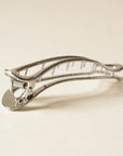 nar'sha | Long Silver Metal Hair Clip