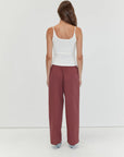 Deiji Studios | Ease Trouser in Rust Stripe