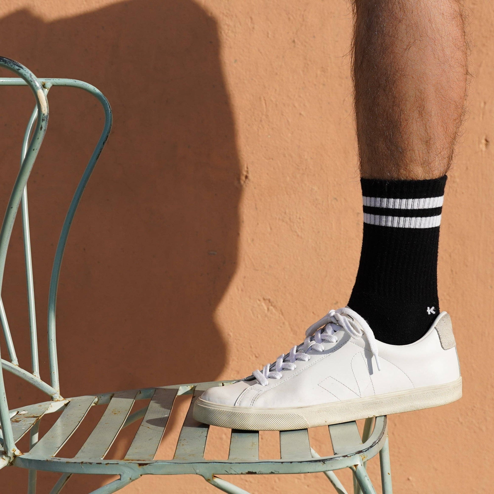 KLUE | Organic Cotton Tennis Socks in Black