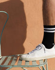 KLUE | Organic Cotton Tennis Socks in Black