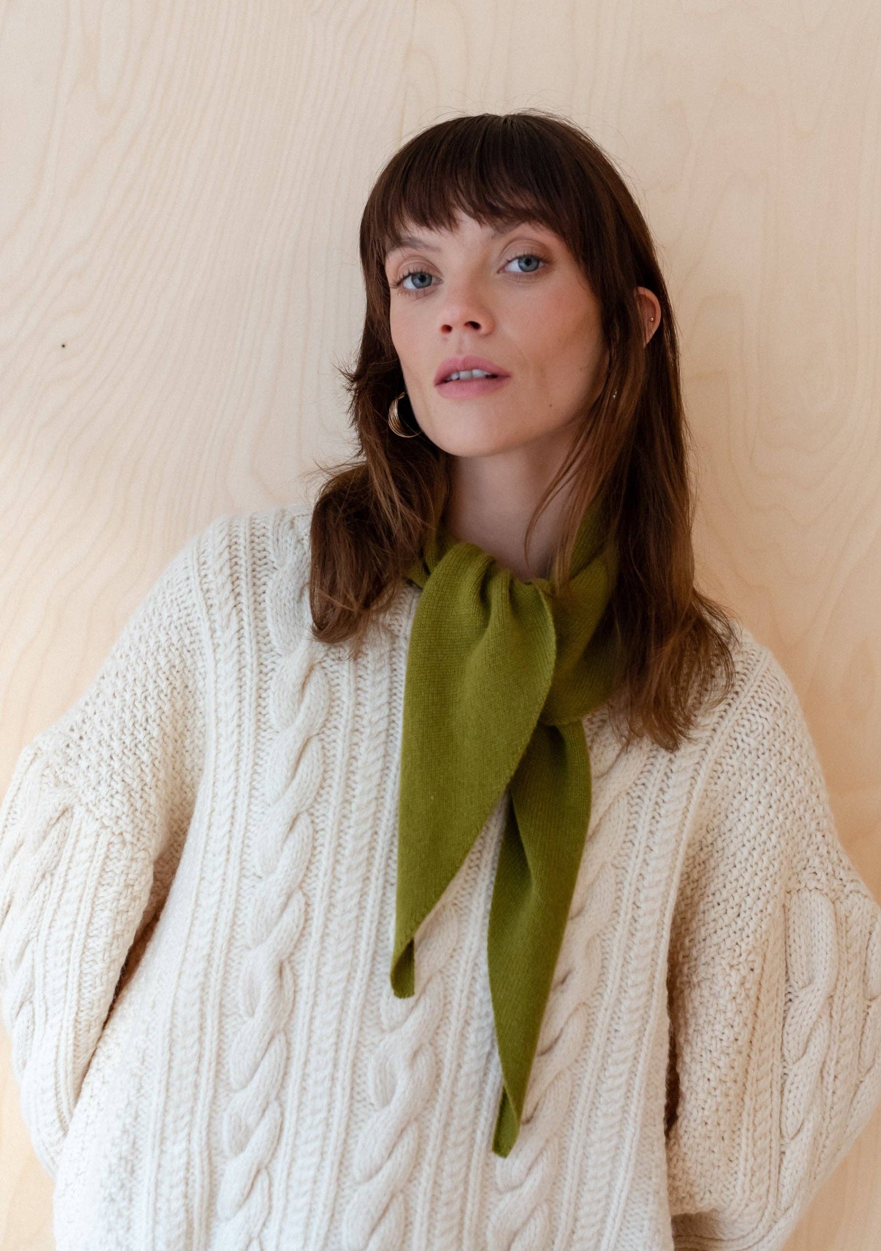 TBCo | Merino Triangle Scarf in Olive