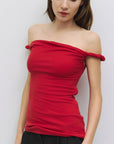 Mod Ref | Alix Twist Top in Red - Hey Jude