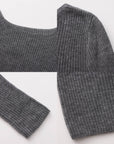Cubic | Wool Knit Top in Gray