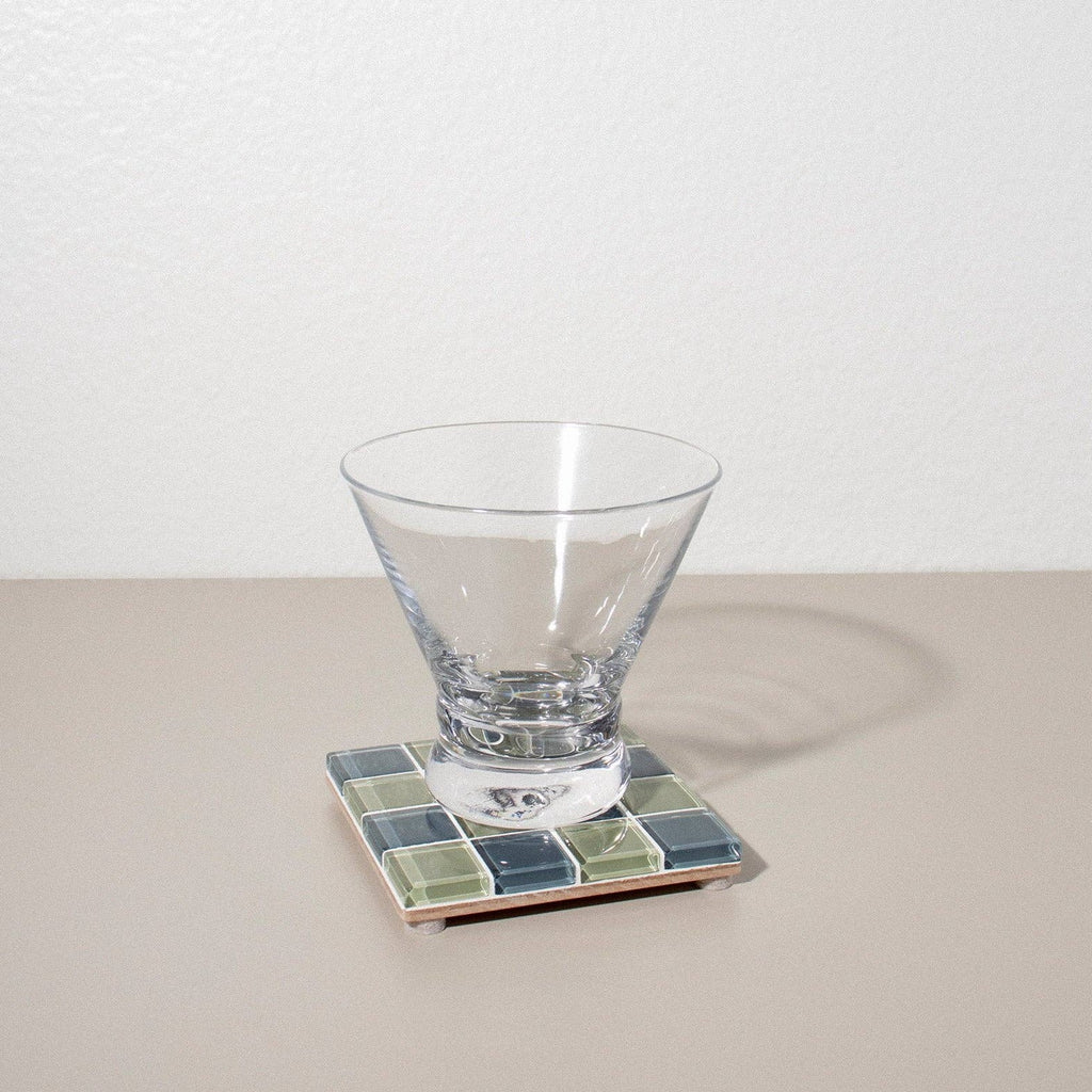 Glass Tile Coaster | Dusted Moss