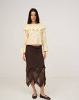 Carmen Says | Chocolate Lace Kerchief Skirt