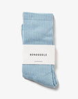 Bondoodle - Ribbed Sport Gym Crew Socks in Mist Blue - Hey Jude