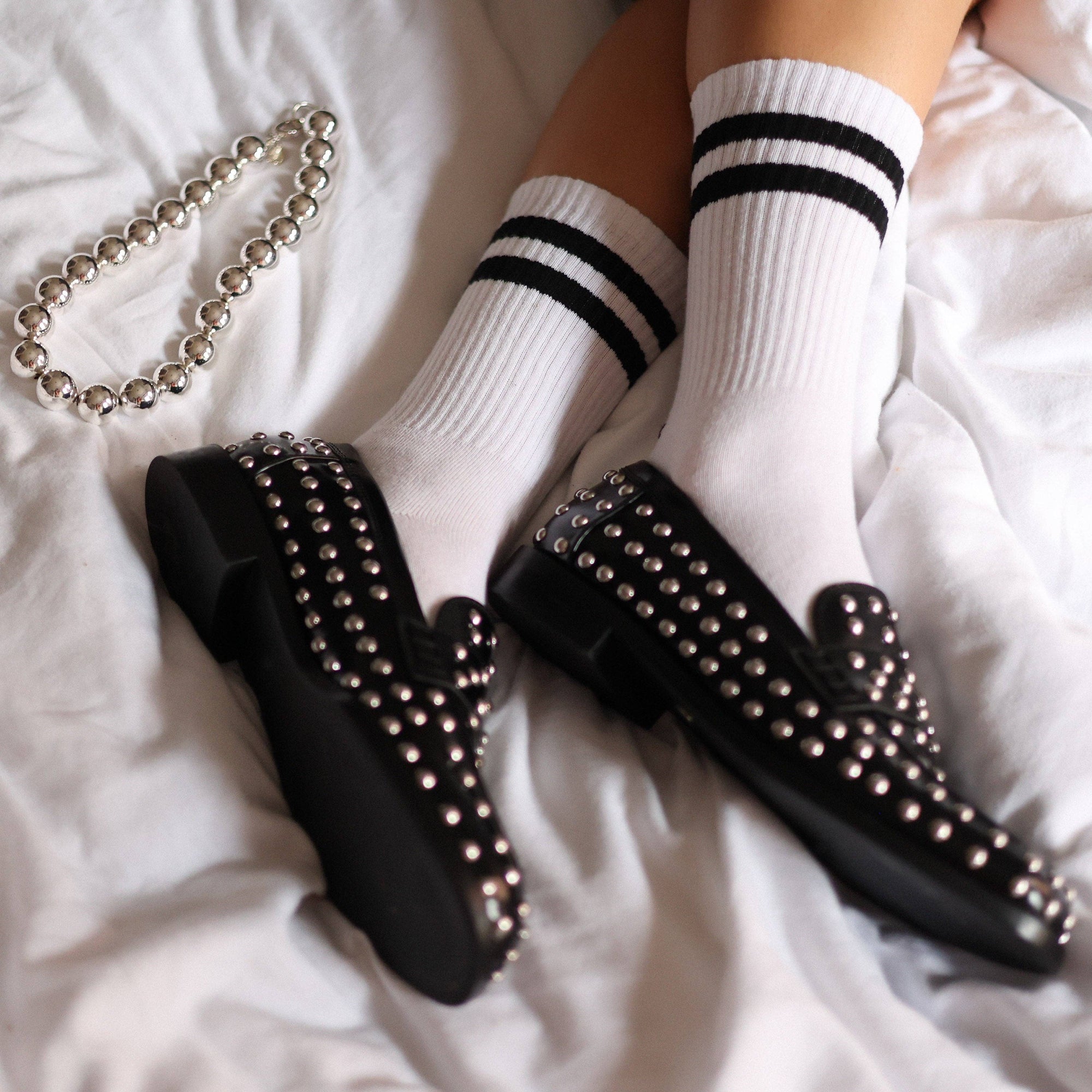 KLUE | Organic Cotton Tennis Socks in White