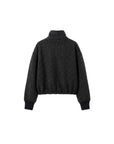 CUBIC | Relaxed Wool Cropped Jacket in Dark Grey