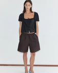 Deiji Studios | Flounce Top in Black
