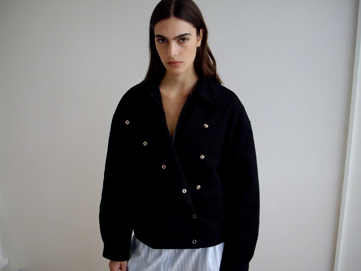 Deiji Studios | Lapel Jacket in Black PRESALE