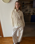 Deiji Studios | Pleat Pant in White - Hey Jude
