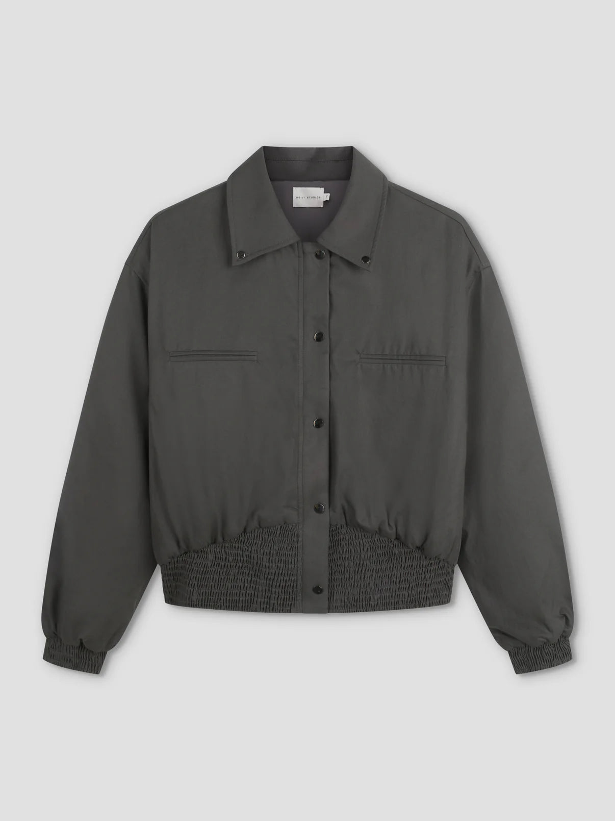 Deiji Studios | Shirring Jacket in Slate PRESALE