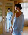 hijulez | Silk Shawl in Baby Blue