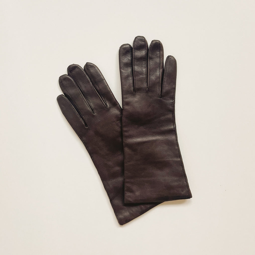 Vintage Espresso Leather Gloves