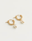Wolf Circus | Small Pearl Hoops in Gold