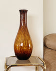Chestnut Speckled Blown Glass Vase