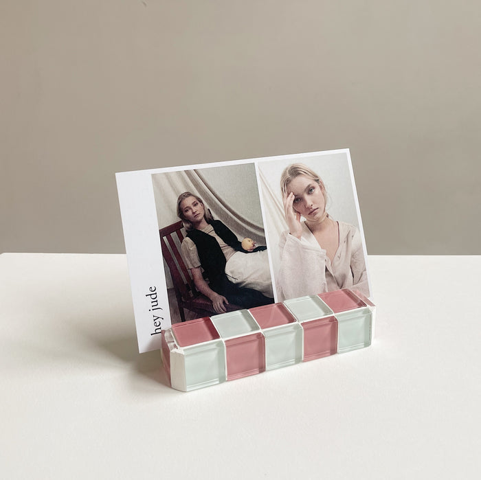 Glass Tile Picture Stand | Pink Himalayan Milk Chocolate