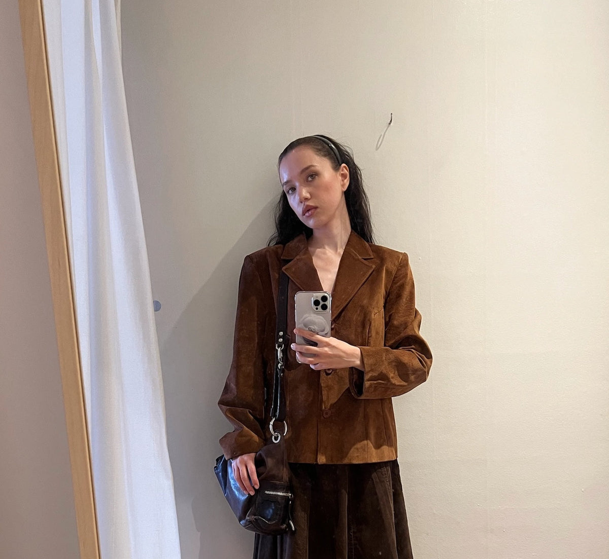 women taking selfie wearing fall clothing
