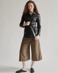 Soft Black Belted Minialist Leather Jacket - Hey Jude