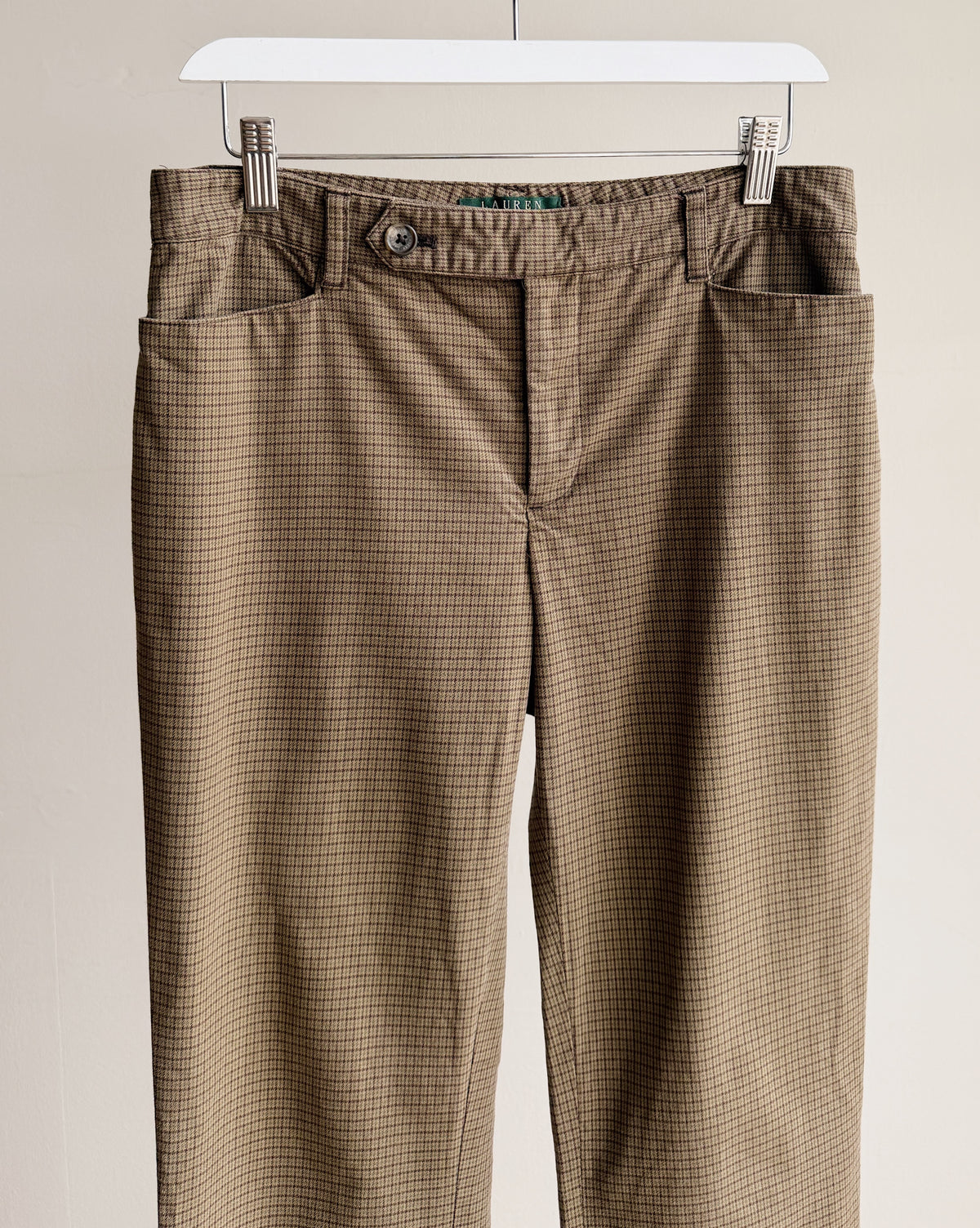 Fine Plaid Lauren Low Rise Trousers - Hey Jude