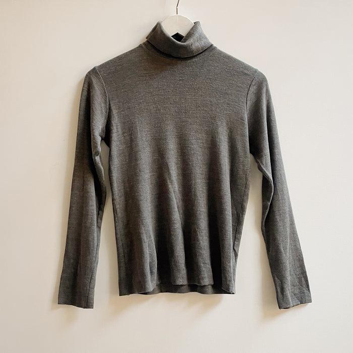 Slate Merino Wool Turtleneck