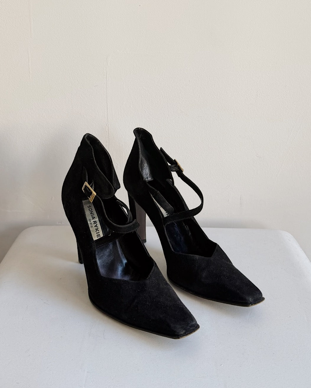 Black Suede Sonia Rykiel Pumps | Size 36.5