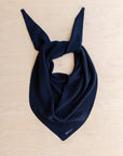 TBCo | Large Merino Wool Triangle Scarf in Navy