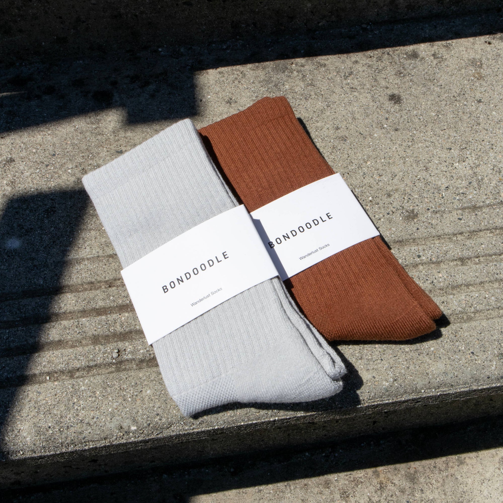 Bondoodle - Ribbed Sport Gym Crew Socks in Cool Grey - Hey Jude