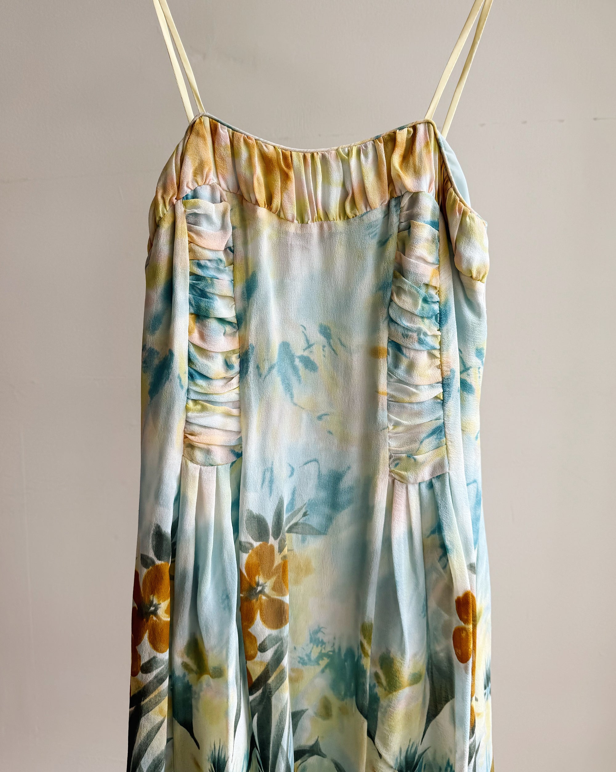 Tropical Ruched Silk Sundess