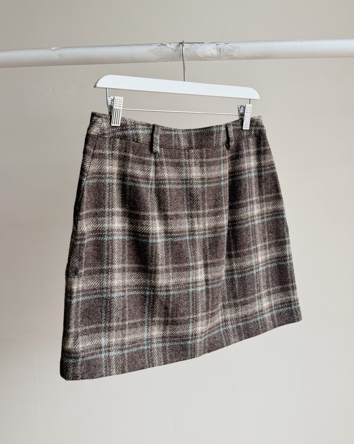 Brown Plaid Button Front Mini Skirt - Hey Jude