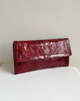 Oxblood Antique Eel Leather Clutch