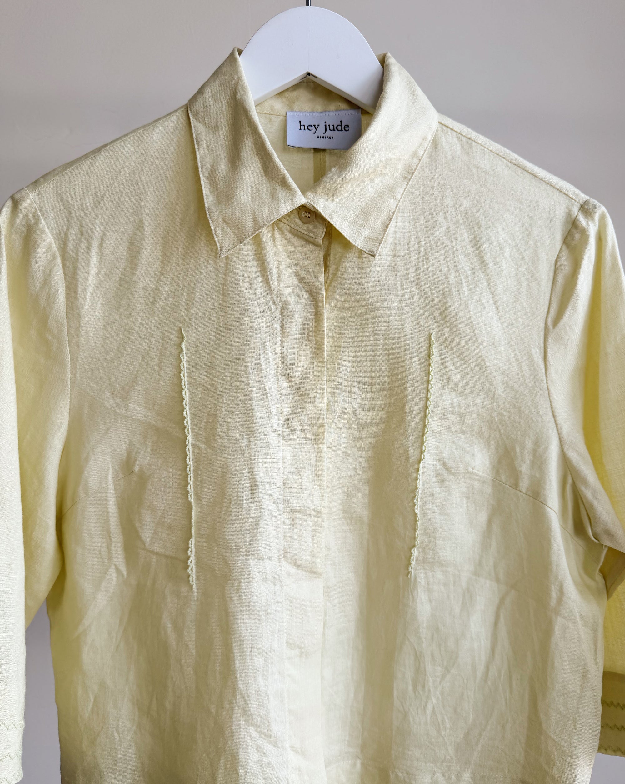 Butter Yellow Linen Blouse