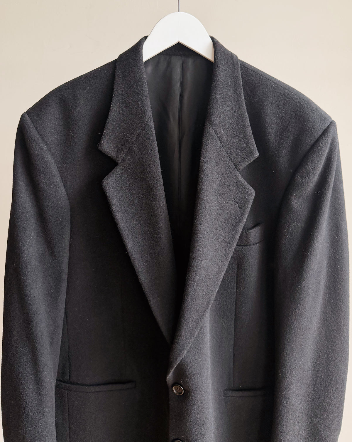 Black Cashmere Wool Blazer Jacket - Hey Jude