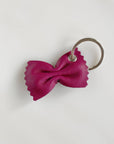 Melo Melo | Handcrafted Leather Farfalle Keychain in Plum