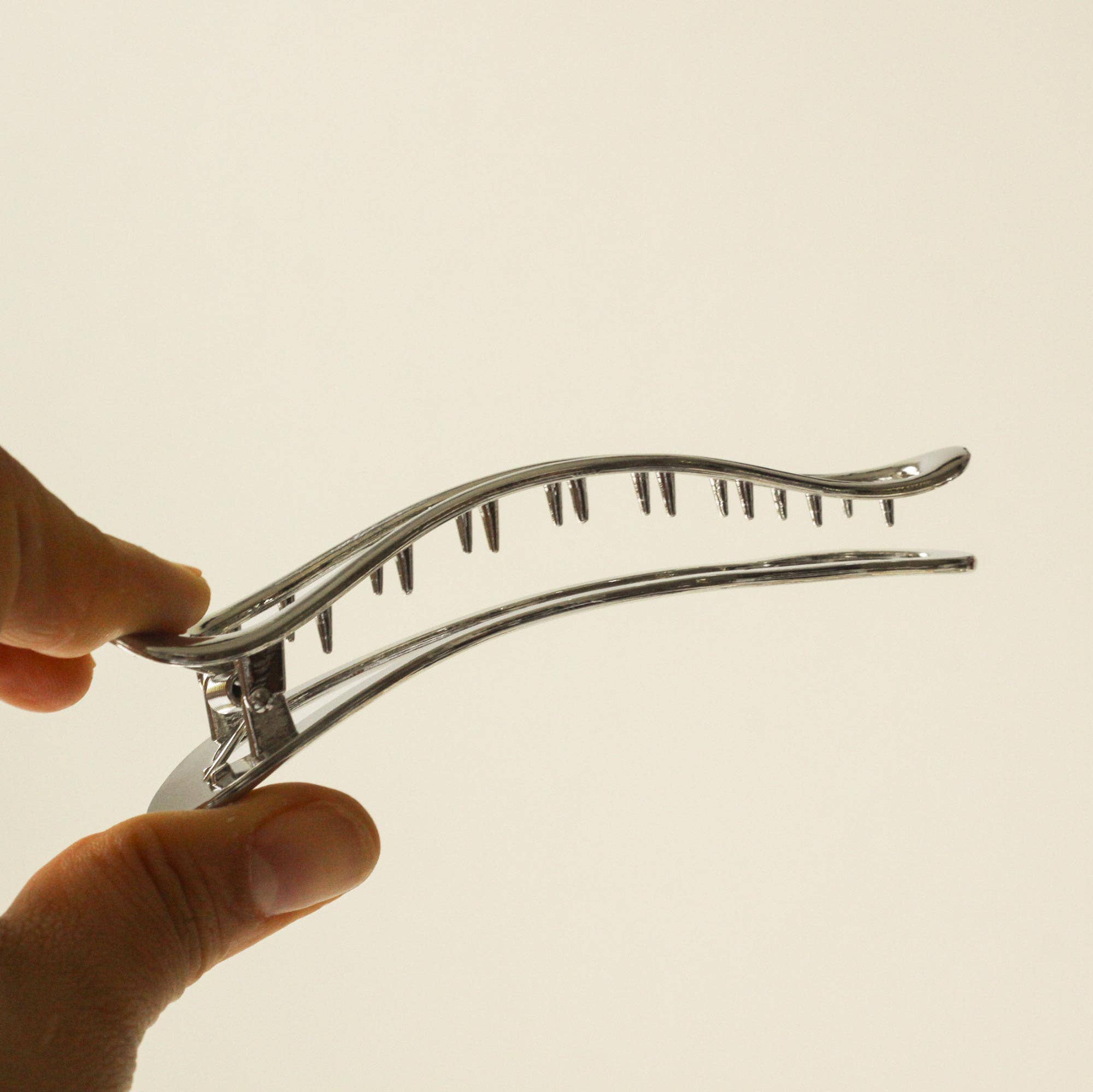 nar&#39;sha | Long Silver Metal Hair Clip