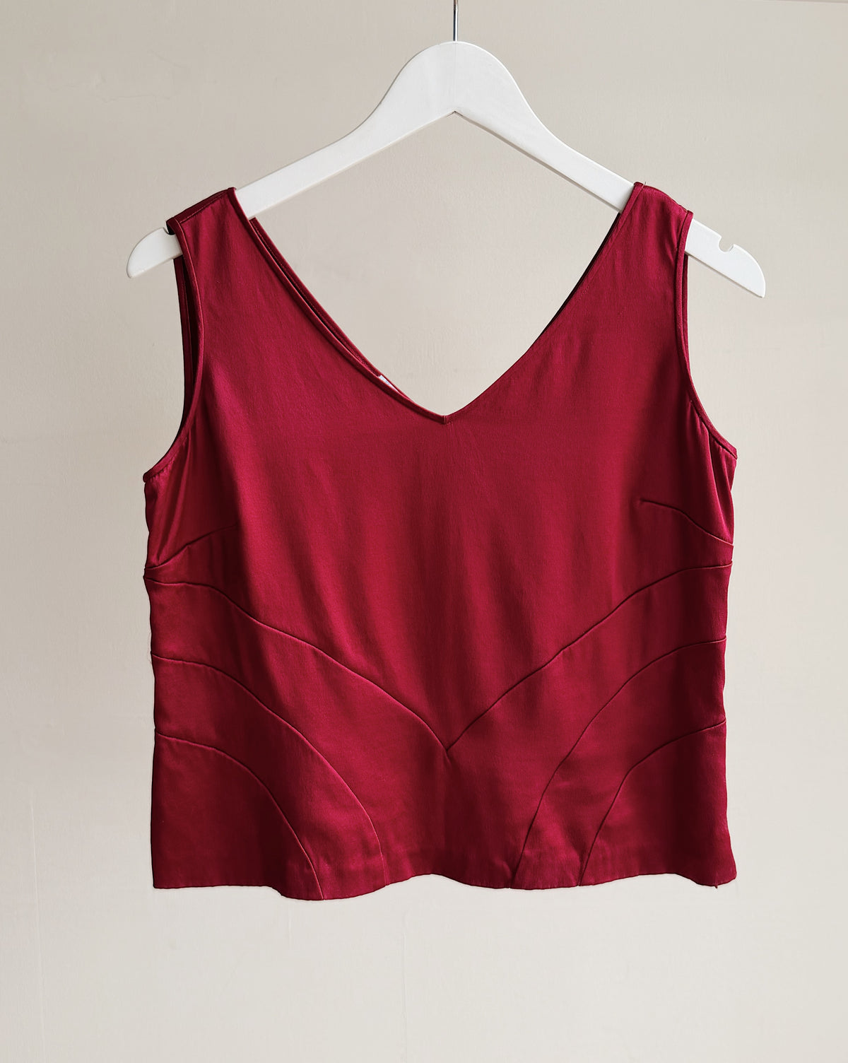 Garnet Silk Cropped Tank - Hey Jude
