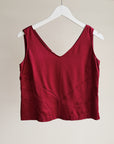 Garnet Silk Cropped Tank - Hey Jude