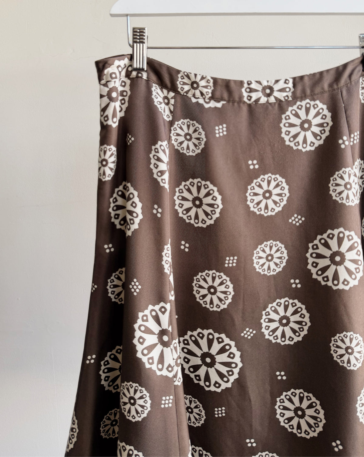 Chocolate Mod Silk Skirt