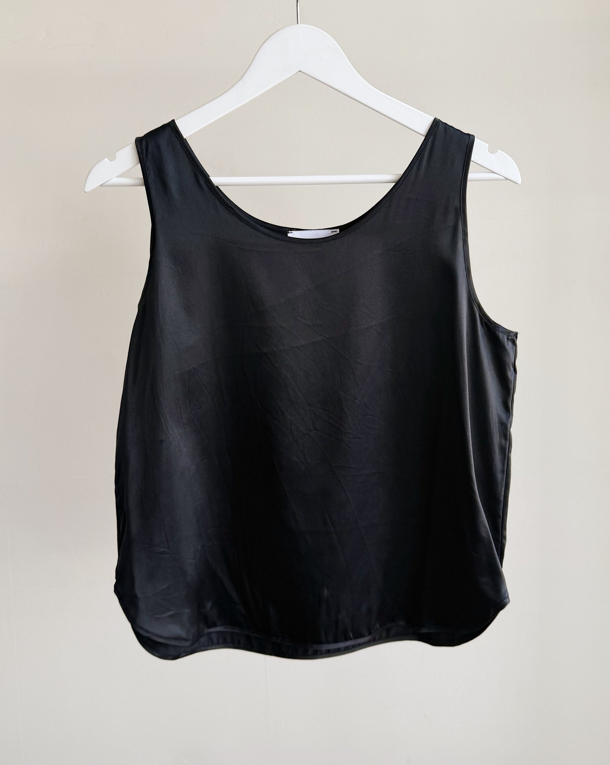 Onyx Minimalist Silk Tank