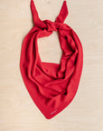 TBCo | Large Merino Triangle Scarf in Red