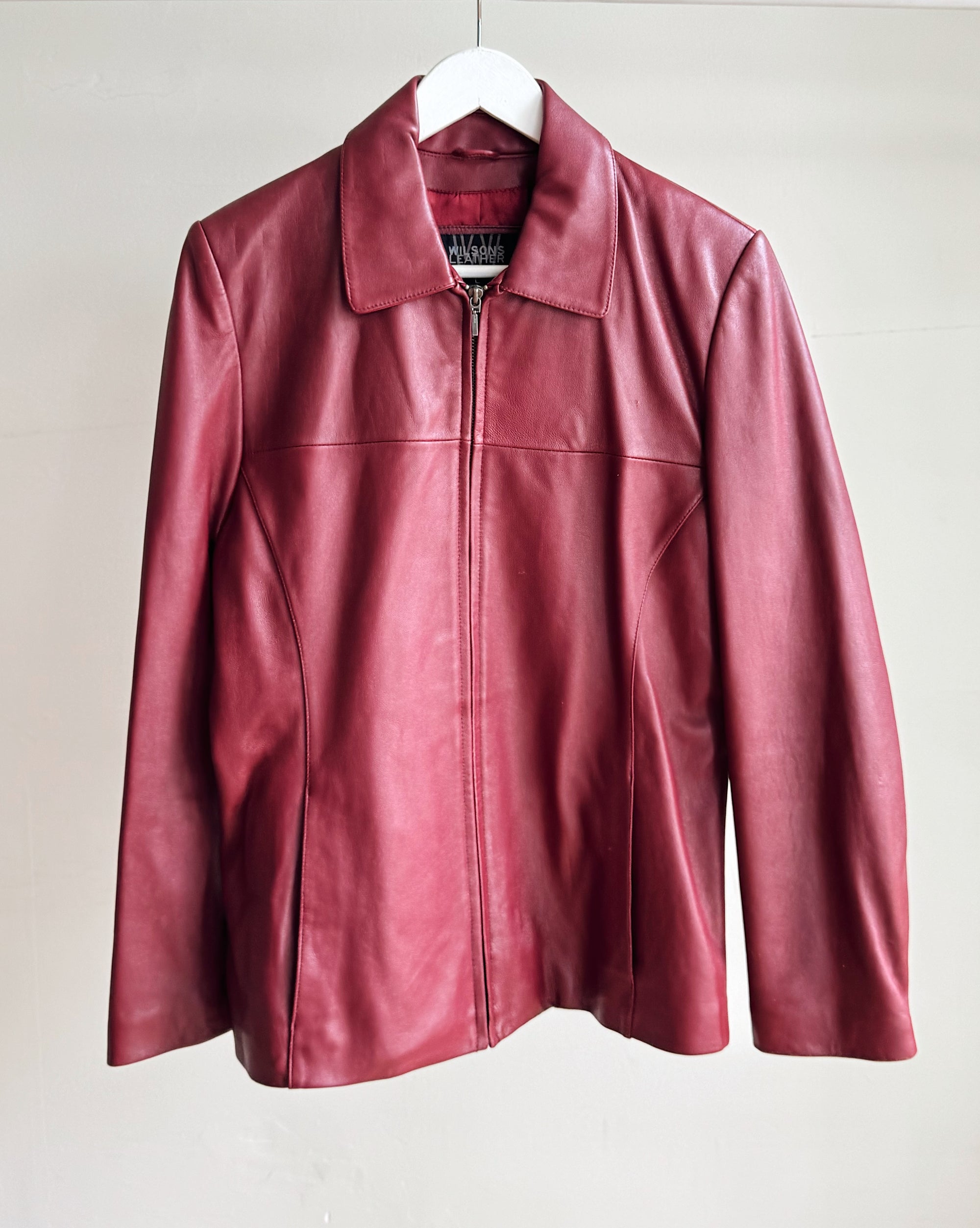 Maroon Soft Leather Jacket - Hey Jude